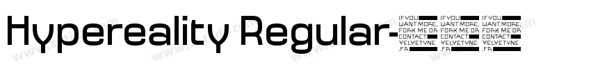 Hypereality Regular字体转换